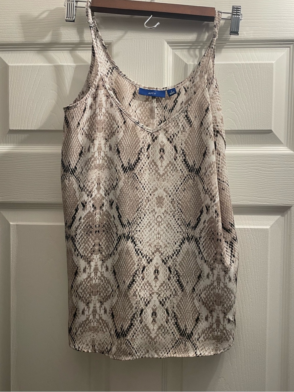 Apt. 9 Beige and Black Snake-Print Cami